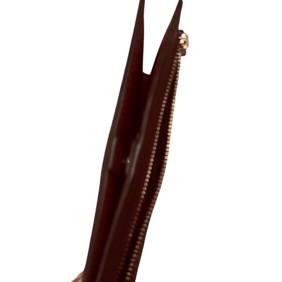 Kate Spade Madison Deep burgundy  Saffiano Leather Slim Bifold Snap Wallet - Picture 9 of 11